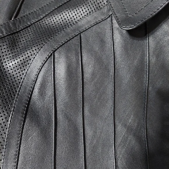 Marcello Sport Mens Black Lambskin Long Sleeve Full Zip Jacket Size XXL - Picture 11 of 14